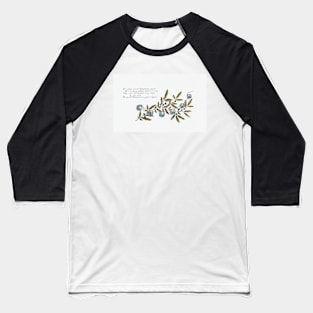 Christmas Card Depicting Bells and Blueberries Baseball T-Shirt